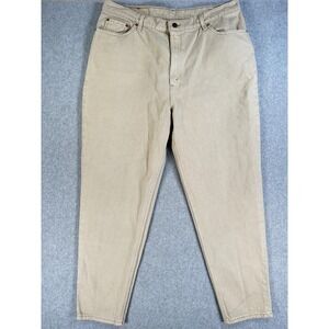 Vintage Levis 550 Jeans Blank Tab Mens 38x28 Beige Khaki Relaxed Fit Tapered 90s